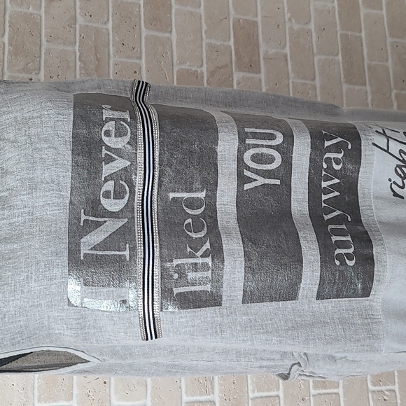 Made in Italy Light Grey Linen Sleeve-less Boho Tunica (Sz M) - Picture 4 of 11